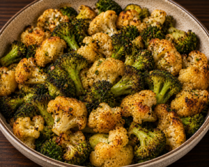 Roasted Cauliflower and Broccoli