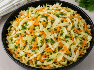 Cabbage and Carrot Salad with Parsley