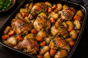 Oven Roasted Chicken with Potatoes and Carrots