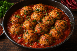 Beef Meatballs in Red Sauce