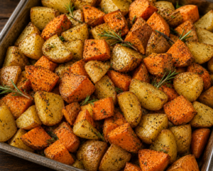 Roasted Potatoes and Sweet Potatoes